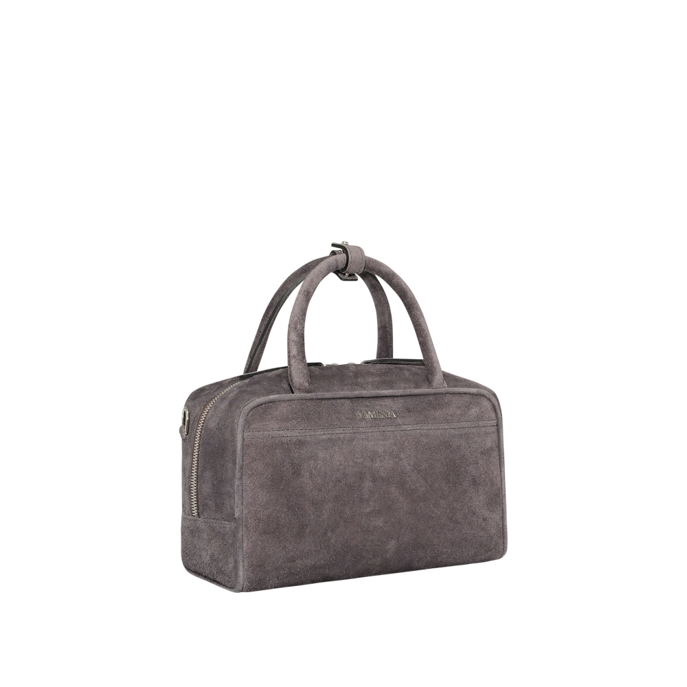 Crossbody Bag Henkeltasche aus Wildleder in taupe